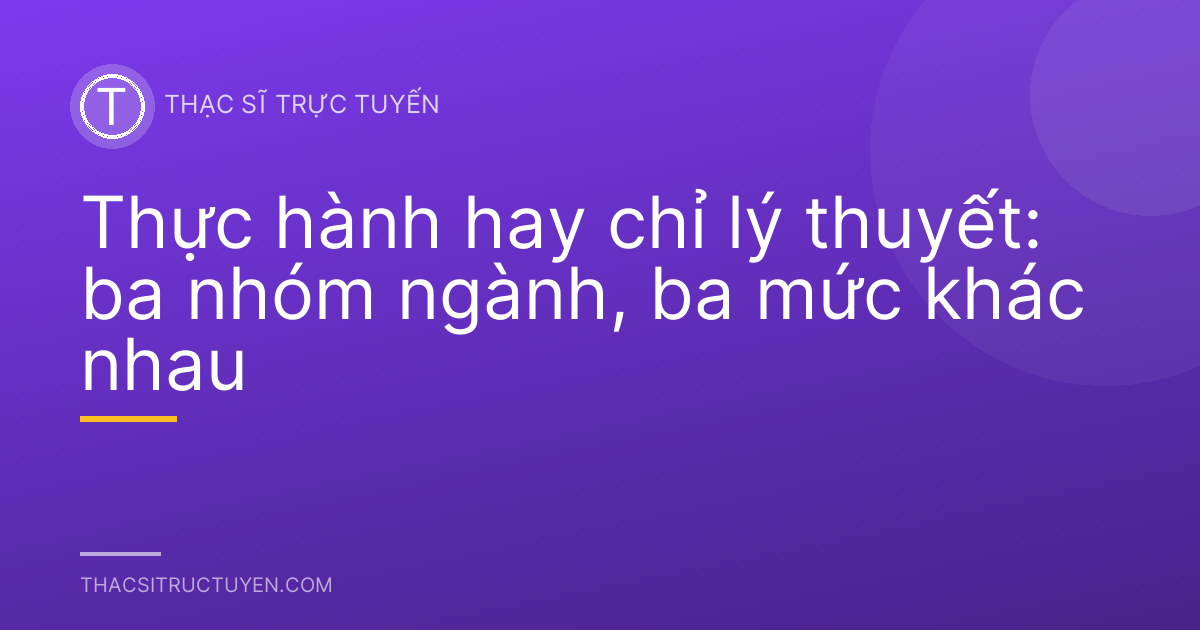 Thực hành hay chỉ lý thuyết: ba nhóm ngành, ba mức khác nhau